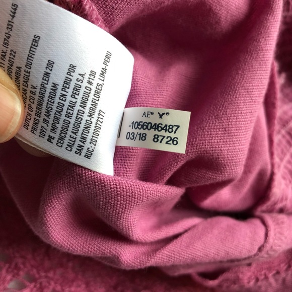 AEO American Eagle Outfitters Crochet Crop Top S - Picture 8 of 8